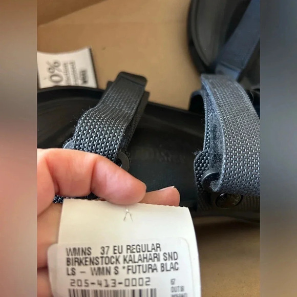 Birkenstock Women's Size 6 EU 37 Kalahari Sandals Black NWT Contoured Footbed - Picture 7 of 7